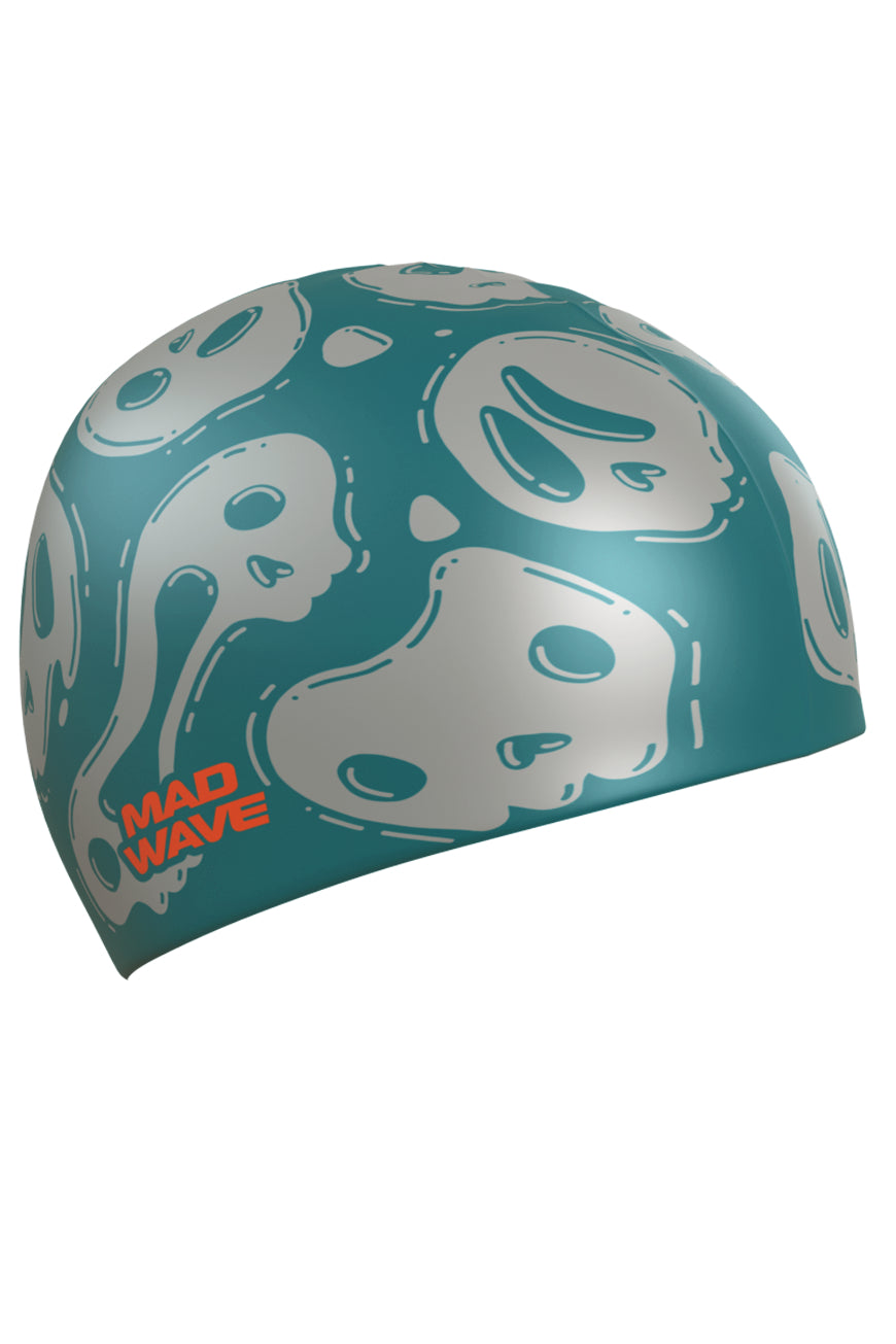 Mad Wave Skulls Silver Swimcap