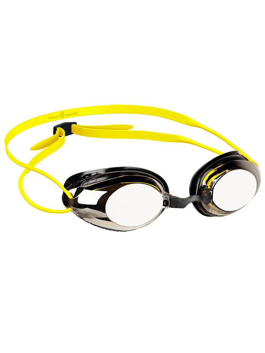 Mad Wave Lane 4 Mirrored Goggles -Yellow