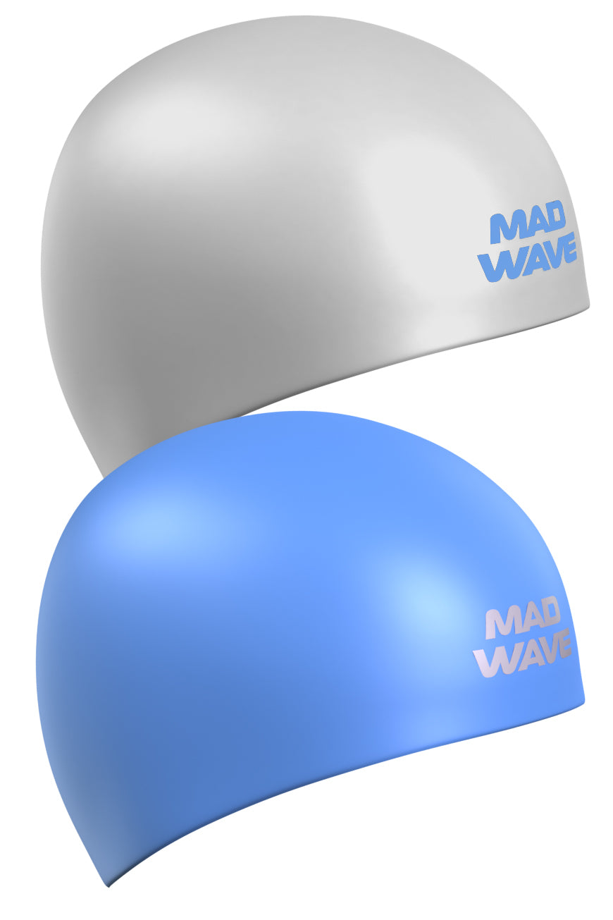 Mad Wave Reverse Champion Azure/Silver Swim Cap