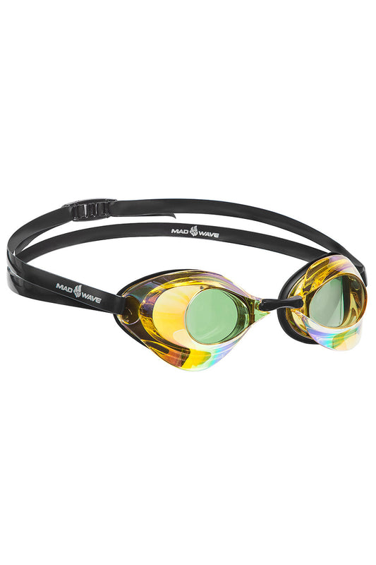 Mad Wave Turbo Racer II Rainbow Mirror Goggle Yellow