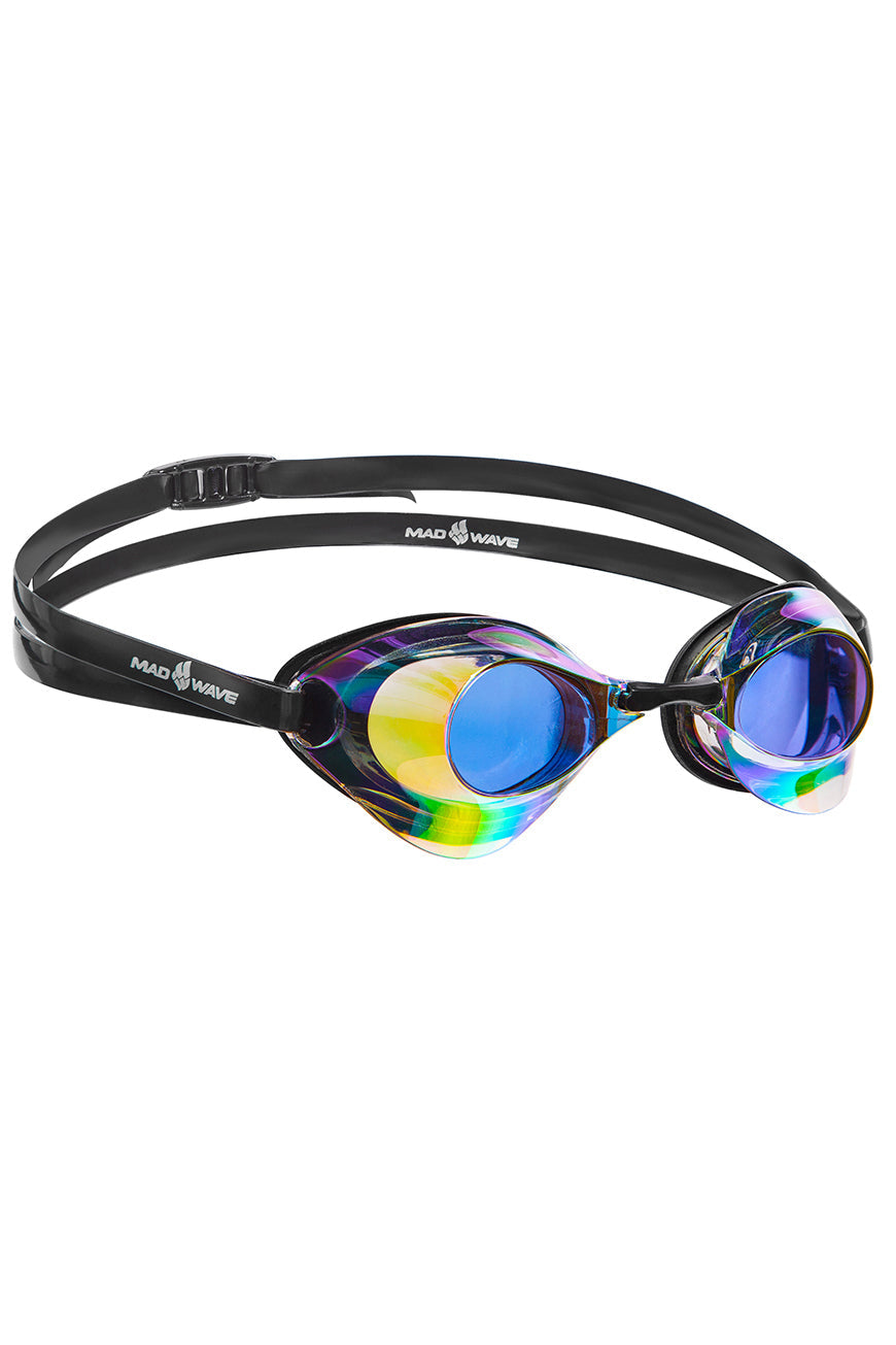 Mad Wave Turbo Racer II Rainbow Mirror Goggle Violet