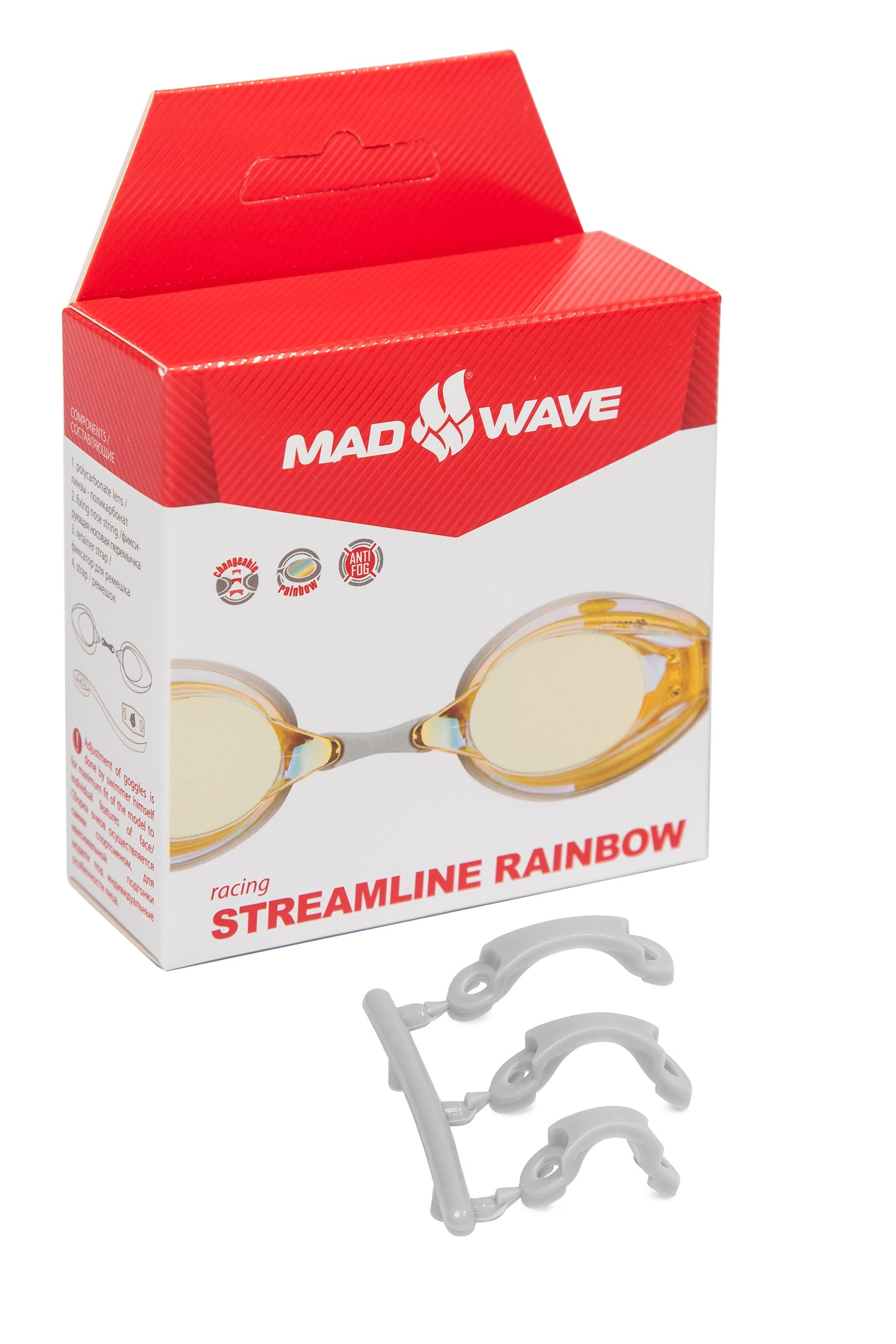 Madwave Streamline Rainbow Mirrored Goggle Yellow
