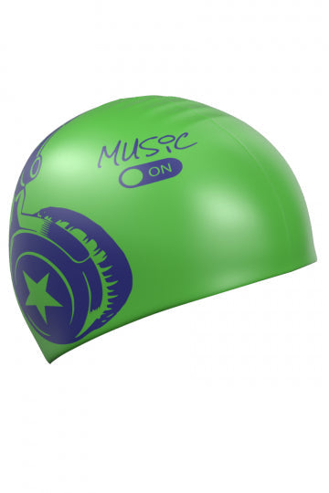 Mad Wave Music On Swim Cap 010W