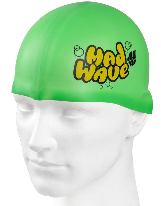Madwave Silicon  Green Junior Swim Cap
