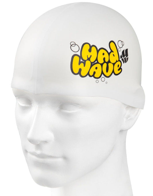 Madwave Silicon White Junior Swim Cap