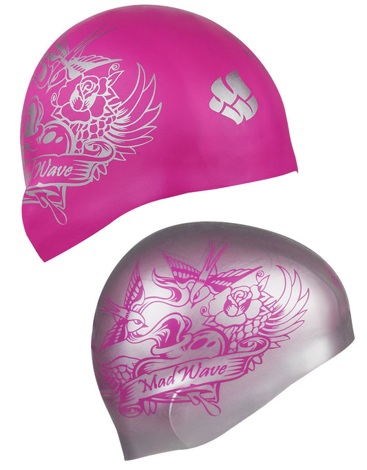Madwave Heart Fuchia R Swim Cap