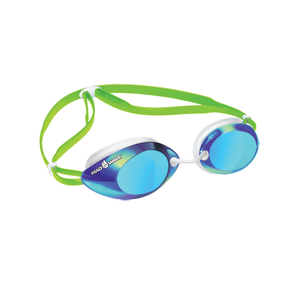 Mad Wave Lane 4 Rainbow Mirrored Goggles -Green