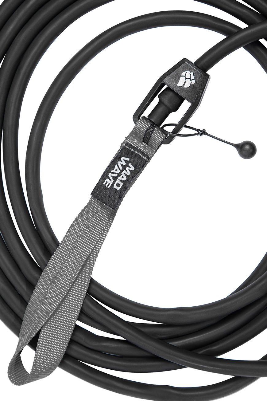 Mad Wave Long Safety Cord Grey - 1.3 - 3.6kg