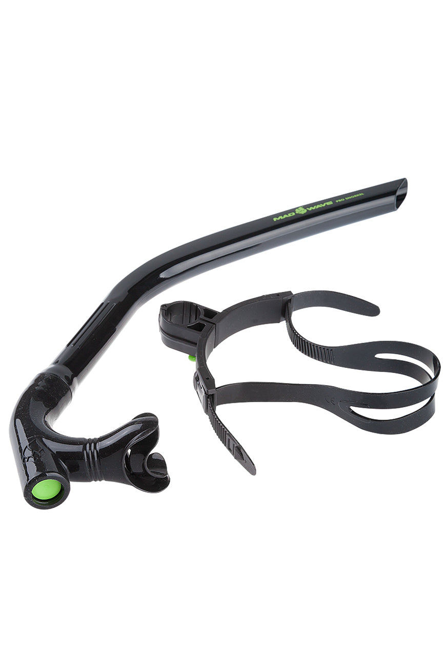 Mad Wave Pro Snorkel Adult - Black/Green